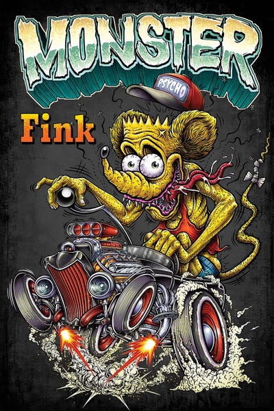 Animated & Comic Strip Characters: Monster Fink Dragster Hotrod by Winya Sangsorn