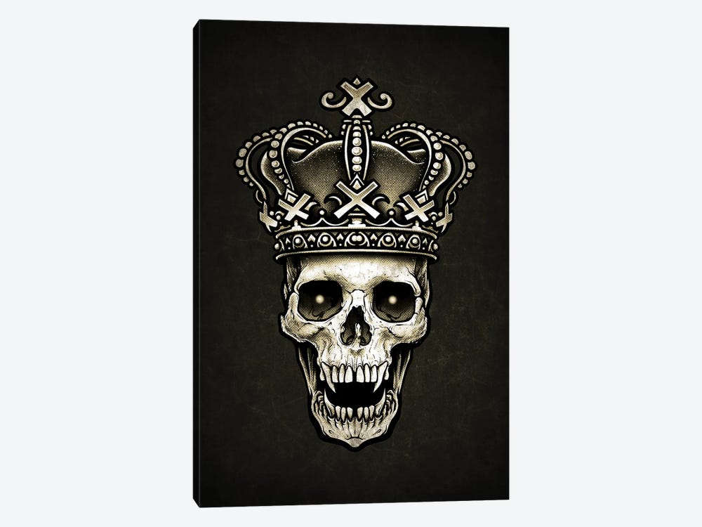 Skull King With Crown by Winya Sangsorn 1-piece Art Print
