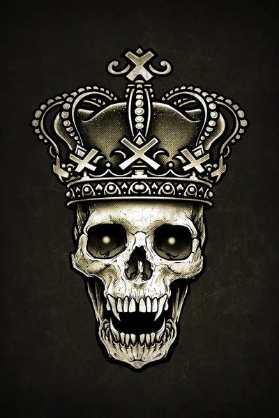 Tattoo Parlor: Skull King With Crown by Winya Sangsorn
