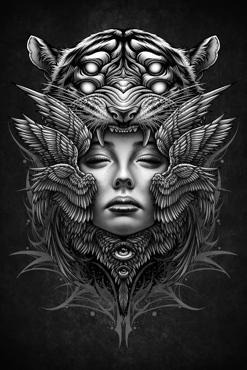 Are You Possessed By A Tiger Demon by Winya Sangsorn wall art