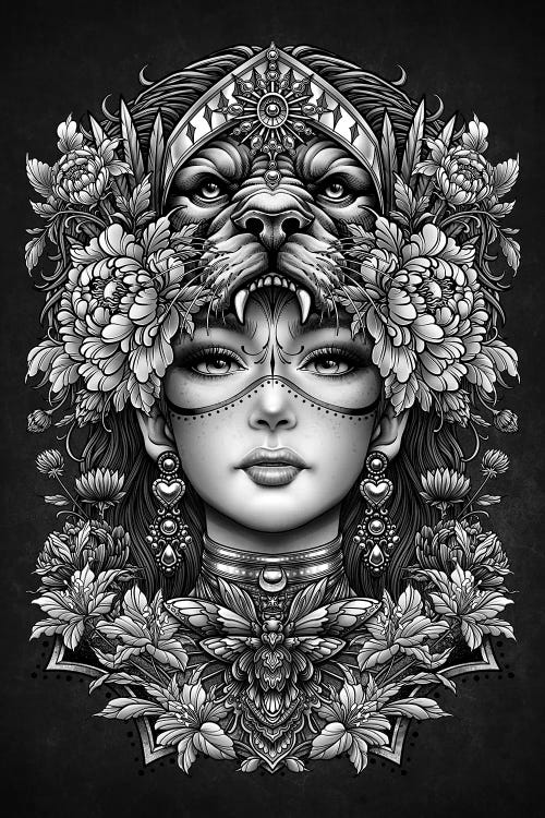 Neo-Tribalism Girl by Winya Sangsorn wall art