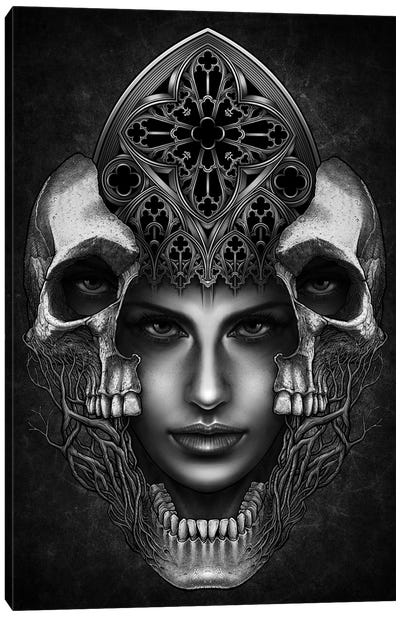 Skull Mask Canvas Art Print - Winya Sangsorn