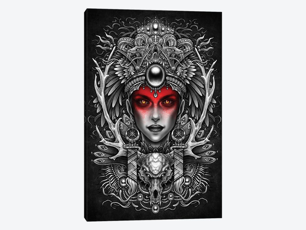 Wicth With Headdress by Winya Sangsorn 1-piece Canvas Print