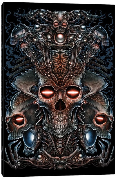 Queen Alien Head Canvas Art Print - Alien Art