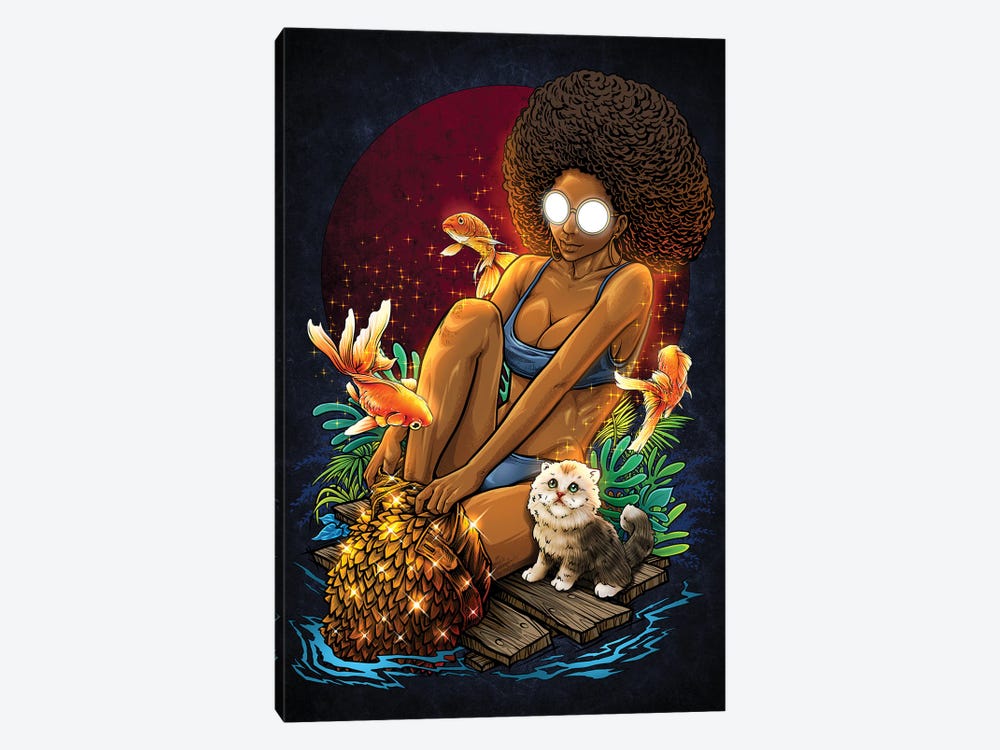 Afro Girl by Winya Sangsorn 1-piece Canvas Art