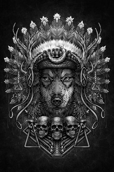American Native Wolf Headdress II