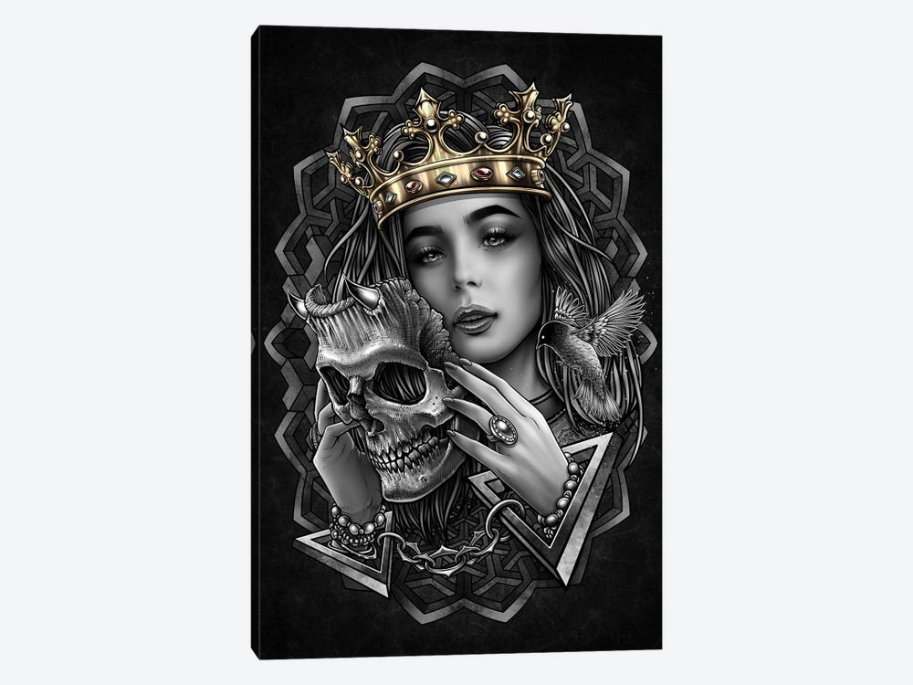 Myterious Princess And Evil Mask 1-piece Canvas Wall Art