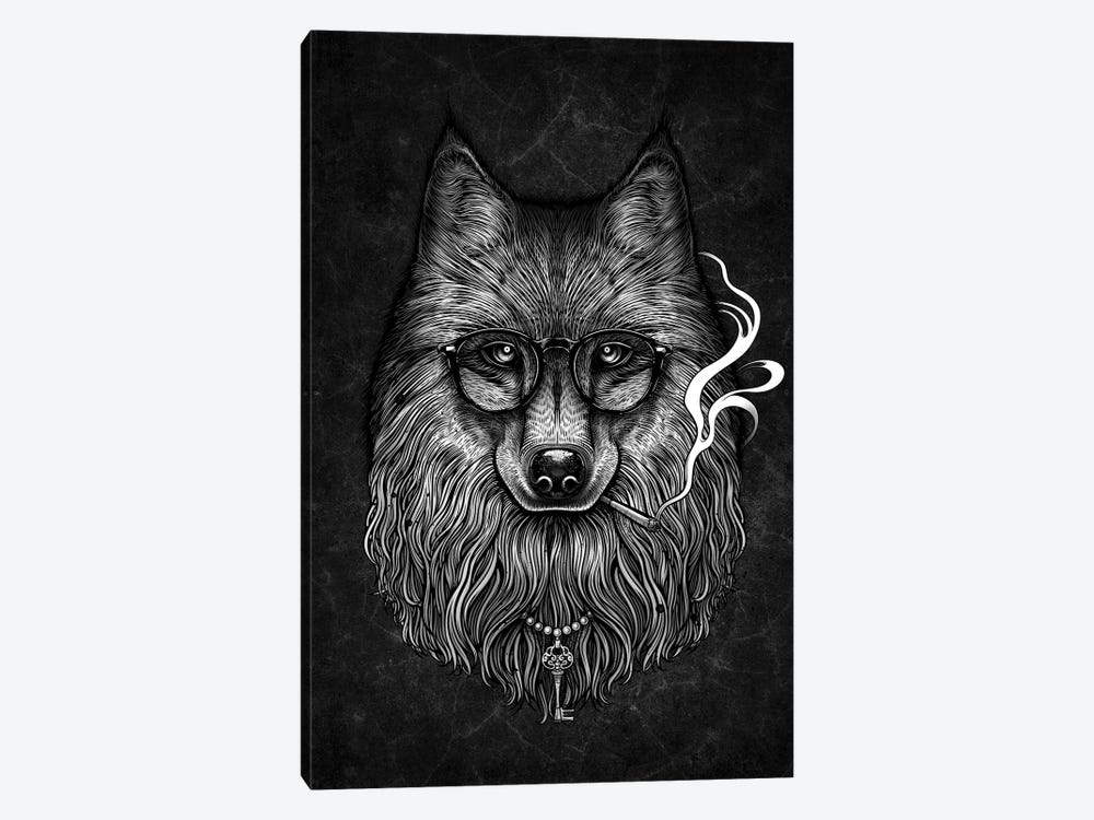 Smoking Wolf by Winya Sangsorn 1-piece Canvas Print