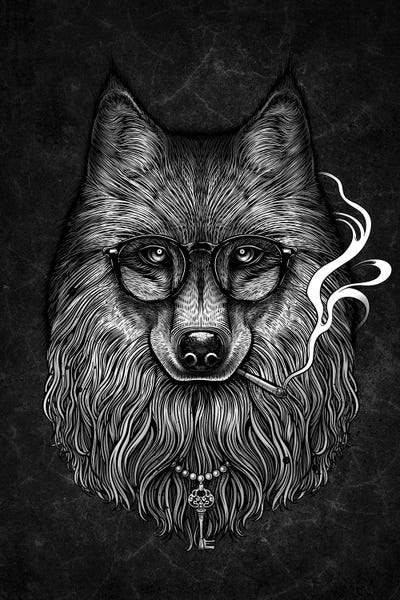 Smoking: Smoking Wolf by Winya Sangsorn