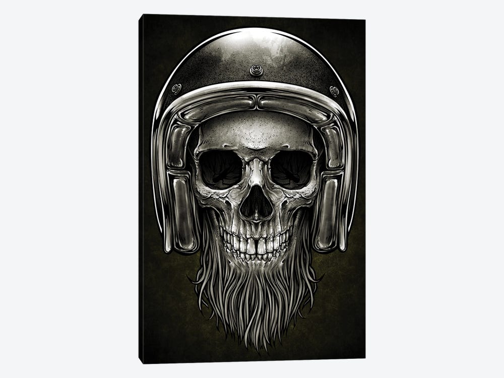 Skull In Helmet by Winya Sangsorn 1-piece Canvas Art
