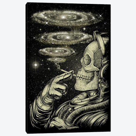 Smoking Skeleton Astronanut Canvas Print #WYS7} by Winya Sangsorn Art Print