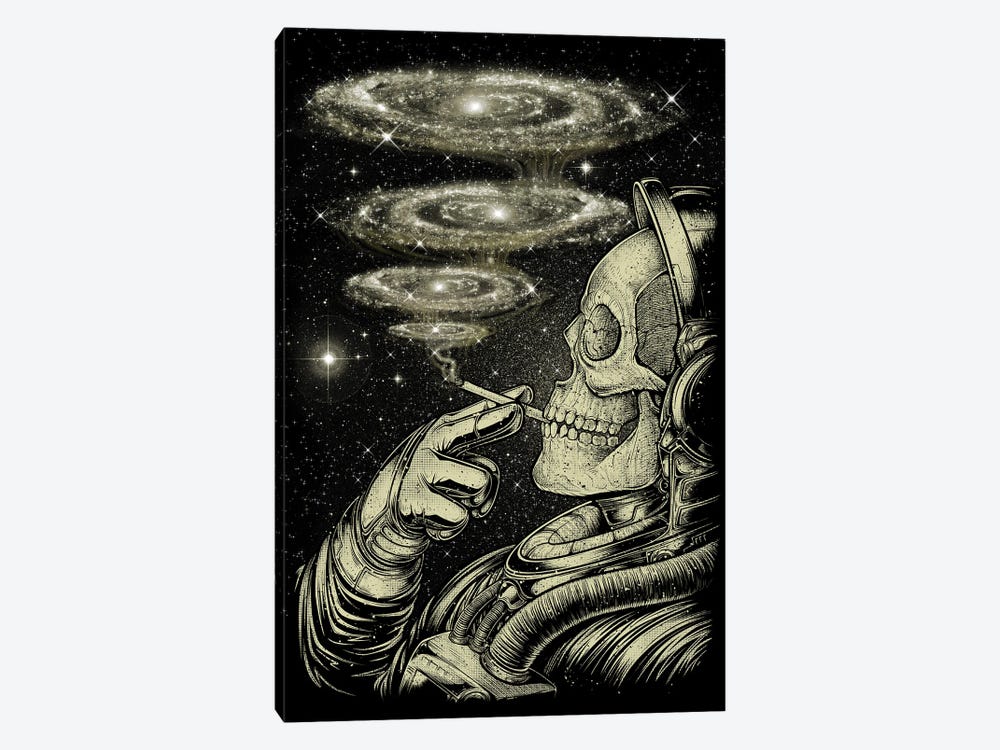 Smoking Skeleton Astronanut by Winya Sangsorn 1-piece Canvas Wall Art