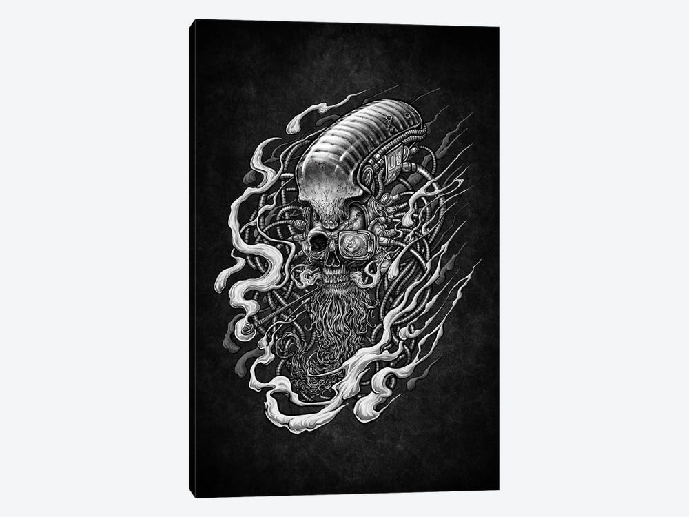 Cyberpunk Death Skull by Winya Sangsorn 1-piece Art Print