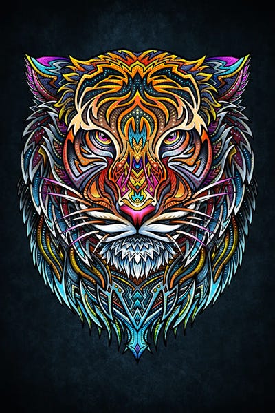 Tiger Face Viking Mandala