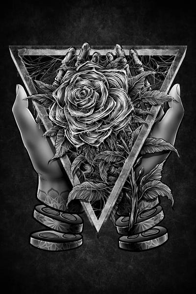 Black & White Florals: True Love Till Death by Winya Sangsorn