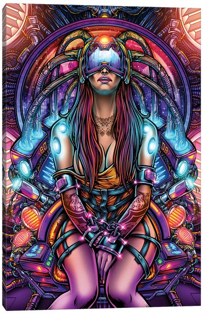 Cyberpunk Female Prisoner Canvas Art Print - Winya Sangsorn