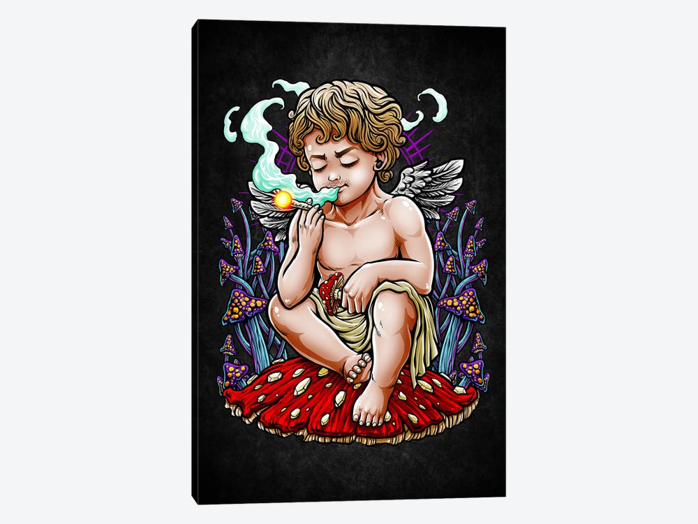 Holy Weed Cupid by Winya Sangsorn 1-piece Canvas Artwork