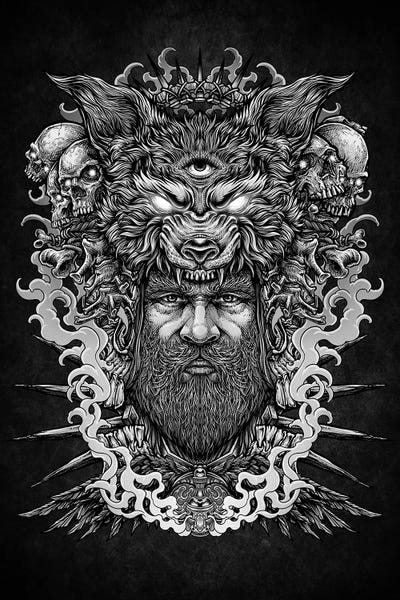 Wizards: Blackmagic Sorcerer With Third Eyes Wolf by Winya Sangsorn