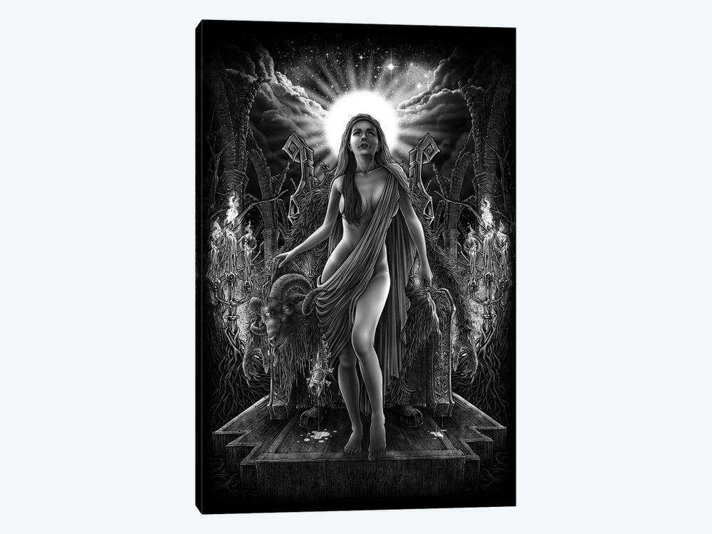 Lady Mystical Darkness Goth Monster by Winya Sangsorn 1-piece Art Print