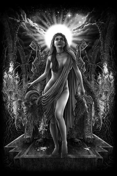 Goth Art: Lady Mystical Darkness Goth Monster by Winya Sangsorn