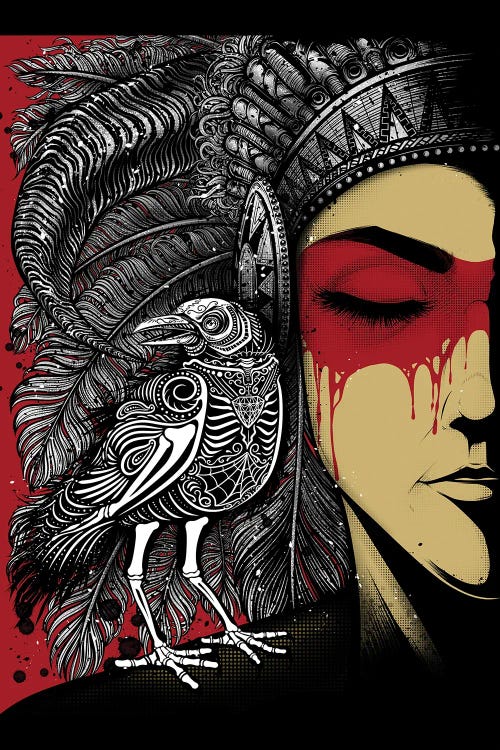 Man And The Crow by Winya Sangsorn wall art