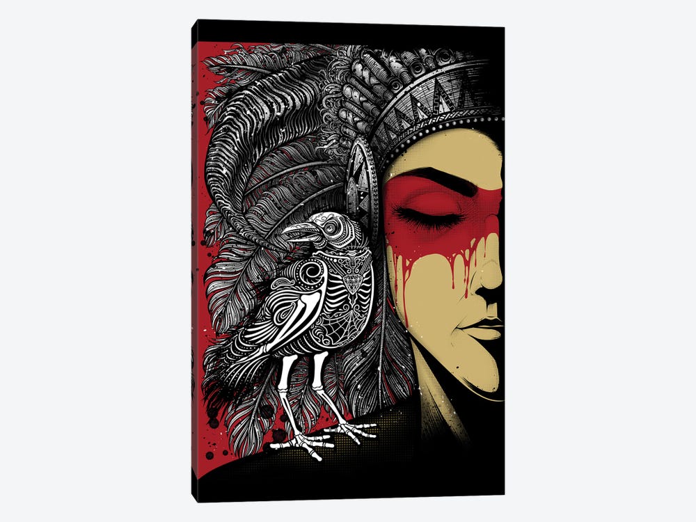 Man And The Crow by Winya Sangsorn 1-piece Canvas Artwork