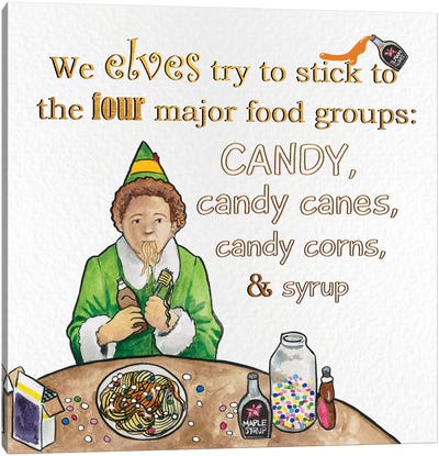 Candy Groups Canvas Art Print - Christmas Signs & Sentiments