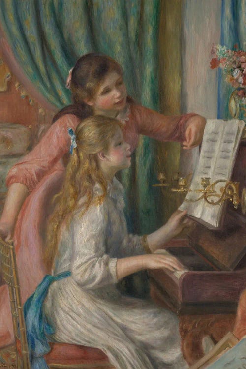 Child Portraits: Two Young Girls At The Piano, 1892 by Pierre-Auguste Renoir