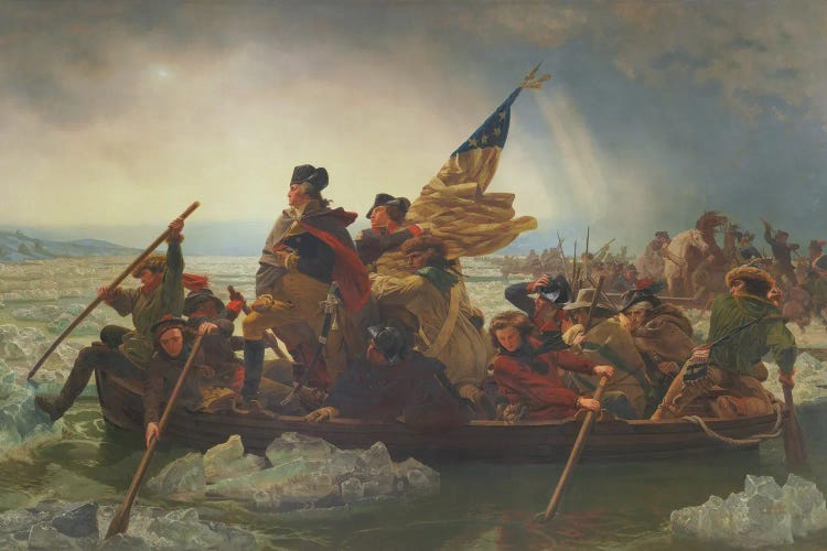 Celebrities: Washington Crossing The Delaware River (25th December 1776), 1851 by Emanuel Gottlieb Leutze