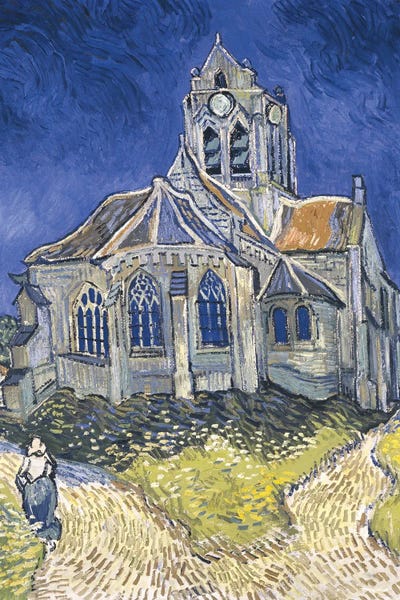 Post-Impressionism: The Church at Auvers-sur-Oise, 1890 by Vincent van Gogh