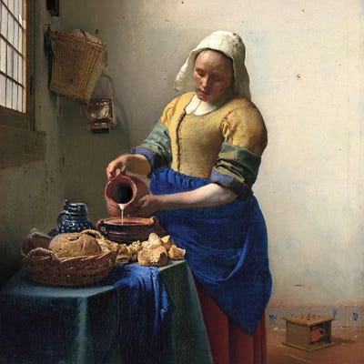 Food - Gallery Posters: The Milkmaid by Johannes Vermeer