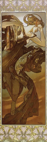 Art Nouveau: The Moon and the Stars: Evening Star, 1902 by Alphonse Mucha