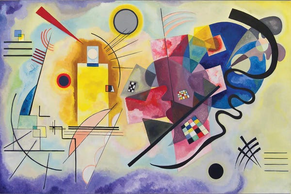 Large Abstract Art - Canvas Prints: Gelb - Rot - Blau (Yellow-Red-Blue), 1925 by Wassily Kandinsky