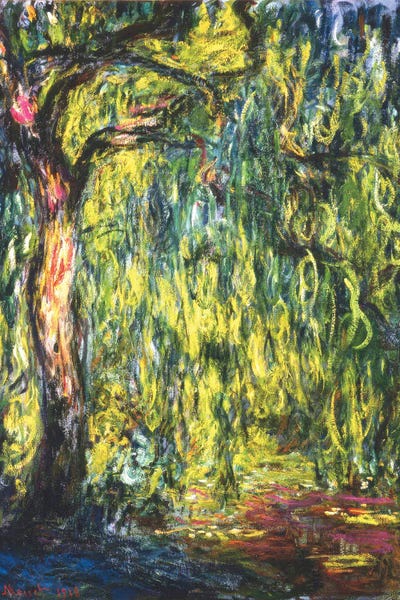 Fine Art Print: The Large Willow at Giverny, 1918 by Claude Monet