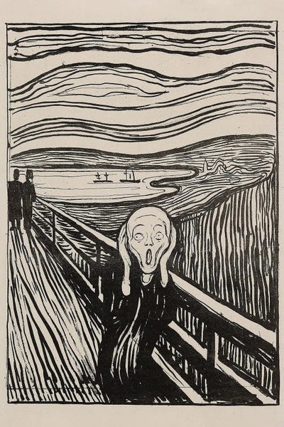 Edvard Munch: The Scream, 1895 Lithograph by Edvard Munch