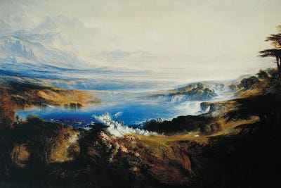 Romanticism Art - Canvas Prints: The Plains Of Heaven by John Martin
