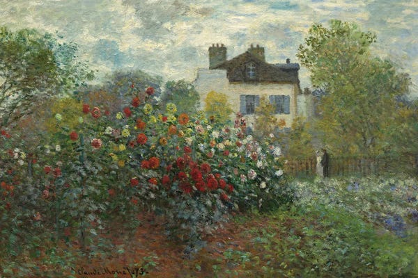Classic Fine Art: The Artist's Garden in Argenteuil by Claude Monet