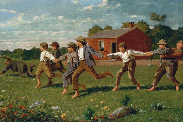 Winslow Homer: Snap The Whip by Winslow Homer