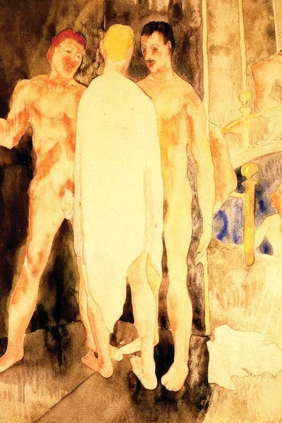 Turkish Bath With Self Portrait