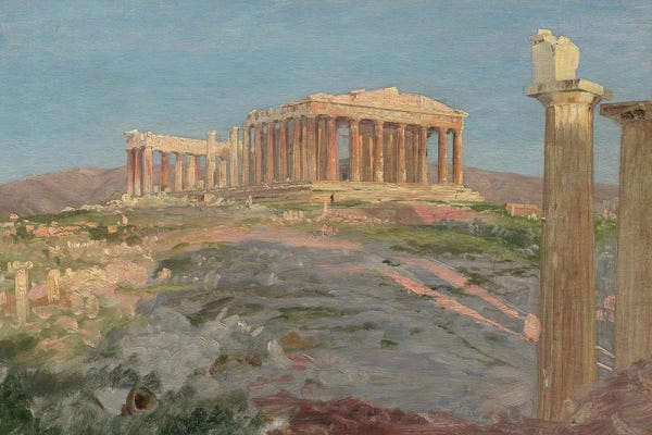 Frederic Edwin Church: Study For The Parthenon by Frederic Edwin Church