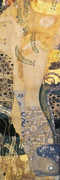 Classic Fine Art: Water Serpents I, 1904-07 by Gustav Klimt