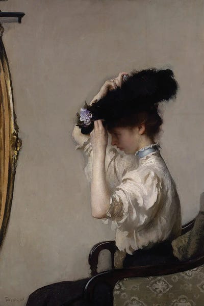 Edmund Charles Tarbell - Canvas Prints: Preparing For The Matinee by Edmund Charles Tarbell