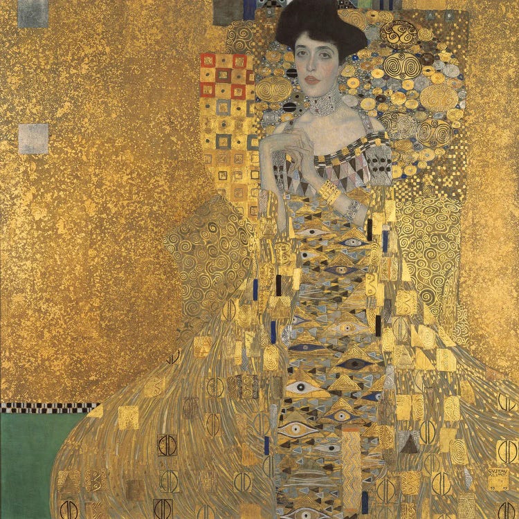 Portrait Of Adele Bloch-Bauer I, 1907 by Gustav Klimt wall art