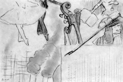 Canvas Art Prints: Program For An Artistic Soiree II by Edgar Degas