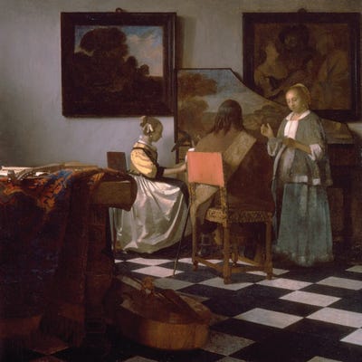 Canvas Art Prints: The Concert by Johannes Vermeer