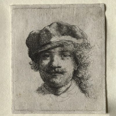 Canvas Art Prints: Self-Portrait Wearing A Soft Cap by Rembrandt van Rijn