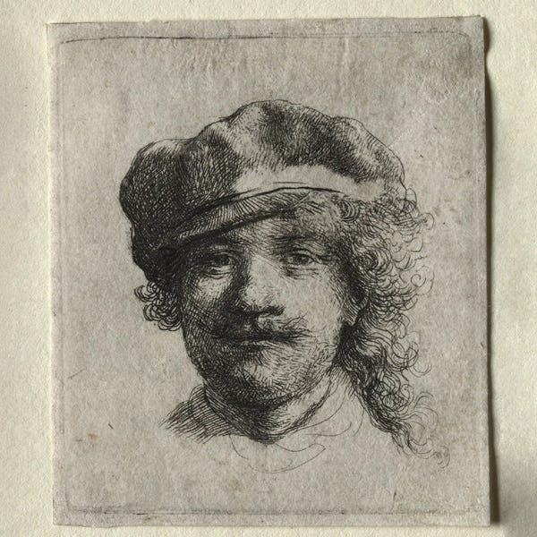 Self-Portrait Wearing A Soft Cap