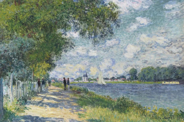 The Seine at Argenteuil, 1875 by Claude Monet wall art