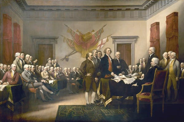 Interiors: Declaration Of Independence, 1817-18 by John Trumbull