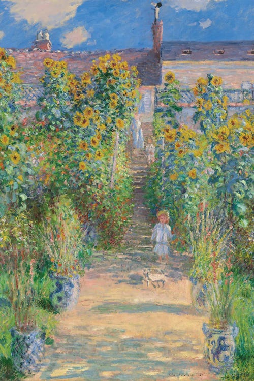 The Artist's Garden At Vetheuil, 1880 by Claude Monet wall art